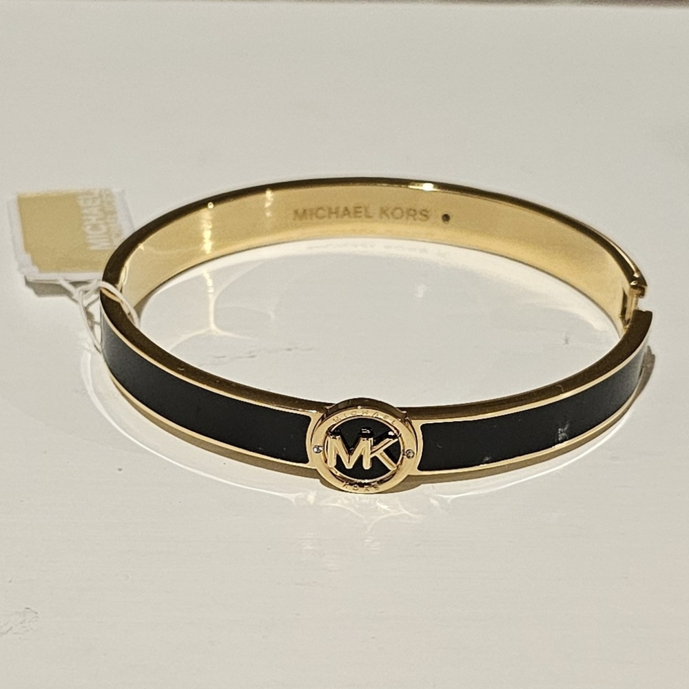 Michael Kors Gold and Black Minimalist Bracelet